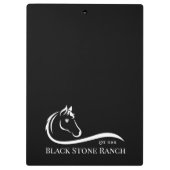 Pferderanch-Logo Reittier Stable-Branding Klemmbrett (Rückseite)