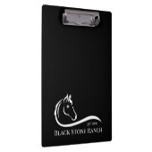 Pferderanch-Logo Reittier Stable-Branding Klemmbrett (Rechts)