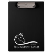 Pferderanch-Logo Reittier Stable-Branding Klemmbrett (Vorderseite)