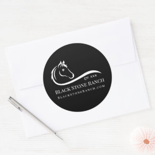 Pferderanch-Logo Reittier Stable-Branding Runder Aufkleber
