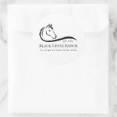Pferderanch-Logo Reittier Stable-Branding Runder Aufkleber (Tasche)