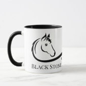 Pferderanch-Logo Reittier Stable-Branding Tasse (Links)