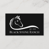 Pferderanch-Logo Reittier Stable-Branding Visitenkarte (Vorderseite)