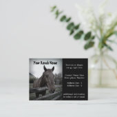 Pferderanch oder visitenkarte (Stehend Vorderseite)