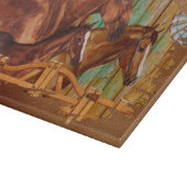 Pferderasse cooler Western Schneidebrett (Ecke)