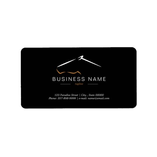 Pferderasse | Pferdefarm Adressaufkleber (Vorne)