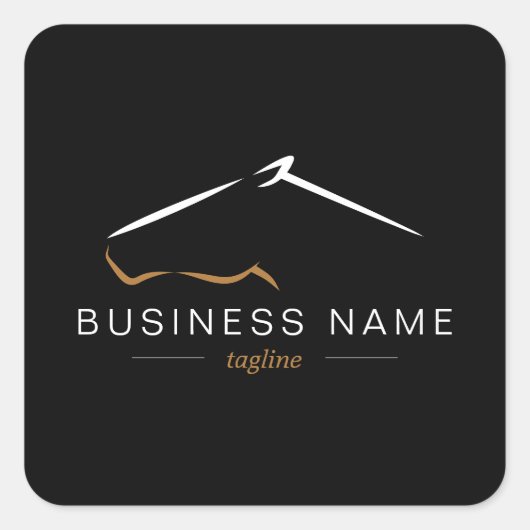 Pferderasse | Pferdefarm Quadratischer Aufkleber (Vorderseite)