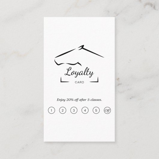 Pferderasse | Pferdefarm Treuekarte (Vorderseite)