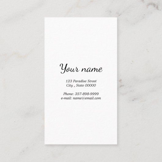 Pferderasse | Pferdefarm Visitenkarte (Rückseite)