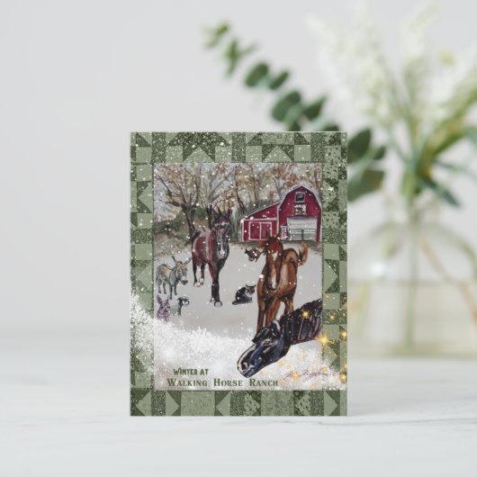 Pferderasse Postkarte (Stehend Vorderseite)