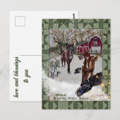 Pferderasse Postkarte (Vorne/Hinten)