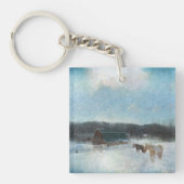 Pferderasse, Scheunen und Schneebemalung Schlüsselanhänger (Vorderseite)