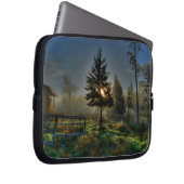 Pferderasse Sonnenaufgang Natur Foto Laptopschutzhülle (Vorne Rechts)