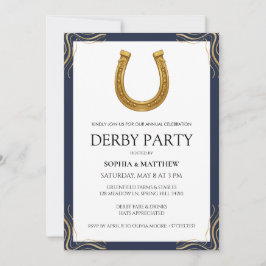 Pferderby-Party-Moderne-Rennen-Pferd-Einladung Einladung
