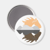 PferdeReflektion Magnet (Vorderseite/Rückseite)