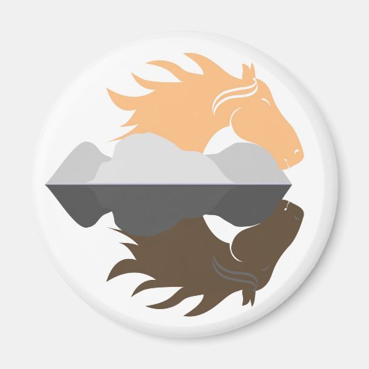 PferdeReflektion Magnet (Vorne)