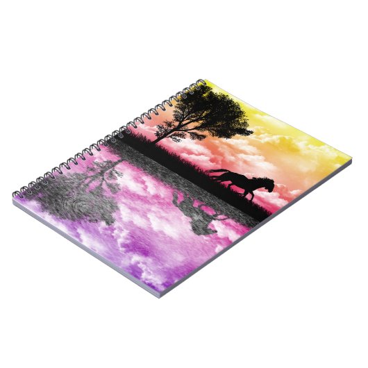 Pferdereflexions-Notizbuch Notizblock (Linke Seite)