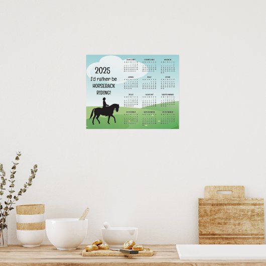 Pferdereiten 2025 Kalenderposter Poster (Küche)