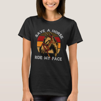 Pferdereiten Adulter Witz retten Pferdereiten T-Shirt