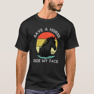 Pferdereiten Adulter Witz retten Pferdereiten T-Shirt