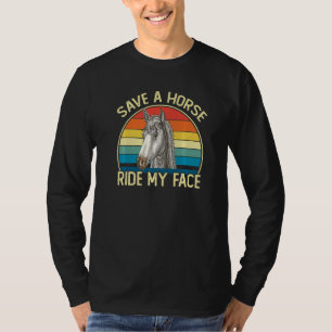 Pferdereiten Adulter Witz retten Pferdereiten T-Shirt