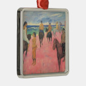 Pferdereiten am Strand von Tahiti (Paul Gaugin) Ornament Aus Metall (Rechts)