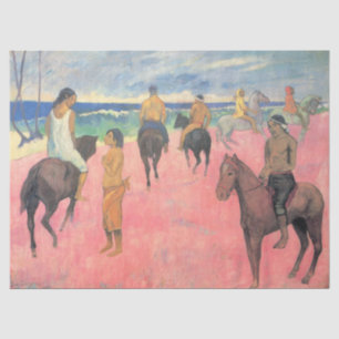 Pferdereiten am Strand von Tahiti (Paul Gaugin) Seidenpapier