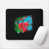 Pferdereiten Aserbaidschanische Flagge Mousepad (Mit Mouse)