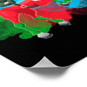 Pferdereiten Aserbaidschanische Flagge Poster (Ecke)