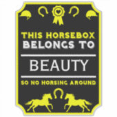 Pferdereiten Aufkleber (Vorderseite)