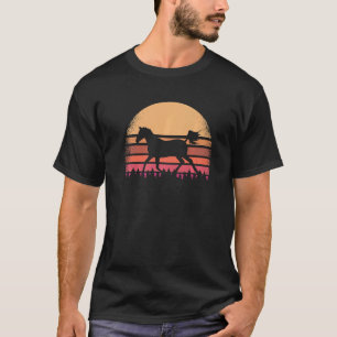Pferdereiten Bedrängtes Hengst Retro Vintage Pferd T-Shirt