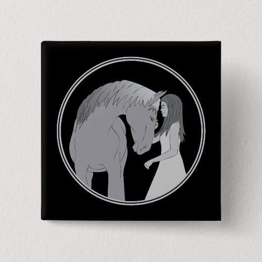 Pferdereiten Button (Vorderseite)