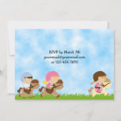 Pferdereiten Einladung zum Geburtstag, Mädchen & J (Rückseite)