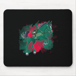 Pferdereiten - Flagge Bangladeschs Mousepad