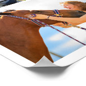 Pferdereiten Foto Collage Template Weiß Moderne Poster (Ecke)