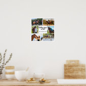 Pferdereiten Foto Collage Template Weiß Moderne Poster (Küche)