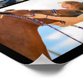 Pferdereiten Foto Collage Vorlage Schwarz Moderne Poster (Ecke)