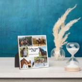 Pferdereiten Foto Collage Weiß Moderne Fotoplatte (InSitu)