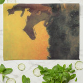 Pferdereiten gegen den Sonnenuntergang im Wilden W Geschirrtuch (Gefaltet)