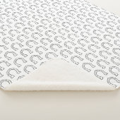 Pferdereiten Horseshoe Print Fleece Blanket Sherpadecke (3/4)