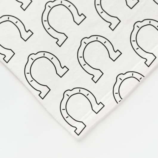 Pferdereiten Horseshoe Printwerbung Fleecedecke (Ecke)