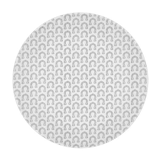 Pferdereiten Horseshoe Printwerbung Schneidebrett (Vorderseite)