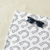 Pferdereiten Horseshoe Printwerbung Strandtuch (Beispiel)