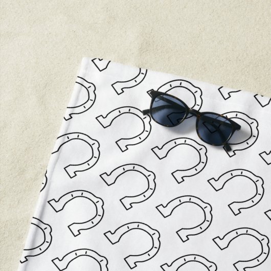 Pferdereiten Horseshoe Printwerbung Strandtuch (Beispiel)