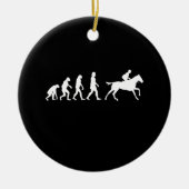 Pferdereiten Keramik Ornament (Vorne)