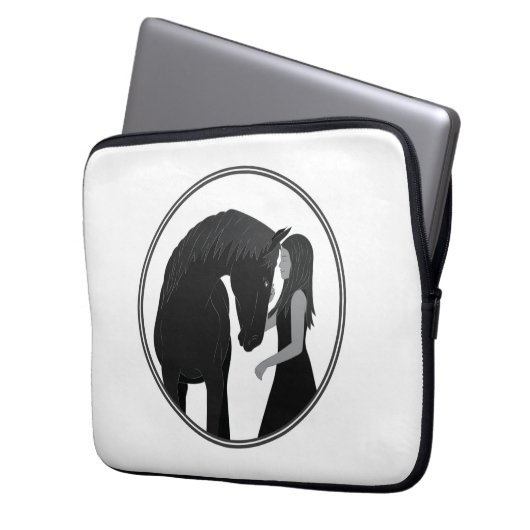 Pferdereiten Laptopschutzhülle (Vorderseite Links)