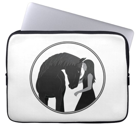 Pferdereiten Laptopschutzhülle (Vorderseite)