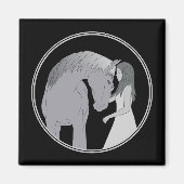 Pferdereiten Magnet (Vorne)