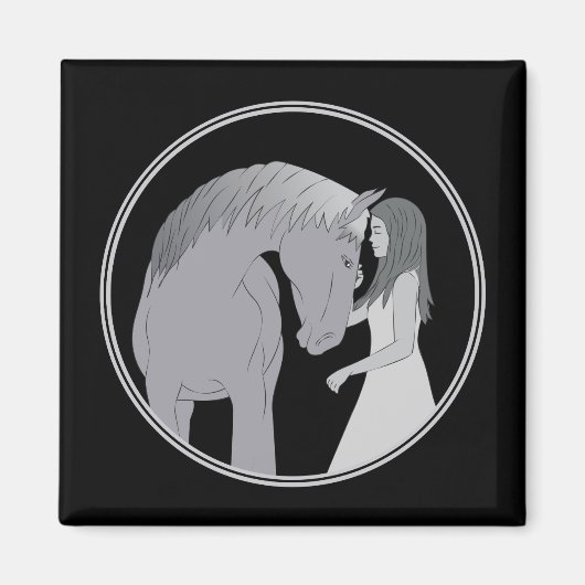 Pferdereiten Magnet (Vorne)