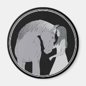 Pferdereiten Magnet (Vorne)